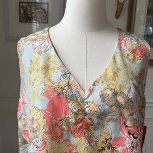 NWT Go Silk GoSilk 100% Washable Silk Sleeveless Top $328 L